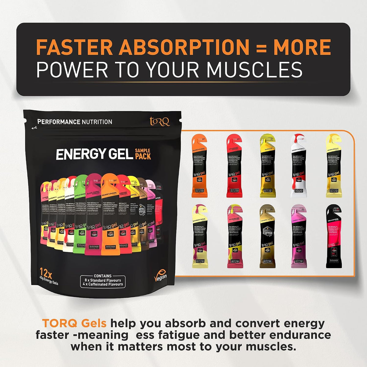 TORQ Energy Gel Variety Sampler Pack, 12 Gels - view 3
