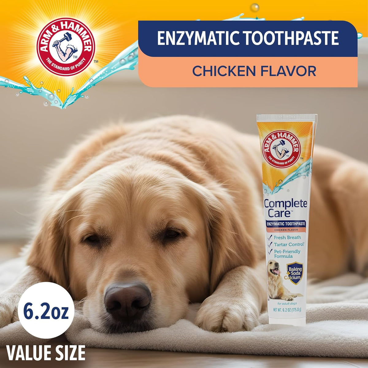 Arm & Hammer Complete Care Enzymatic Dog Toothpaste, Chicken, 6.2 oz - view 3