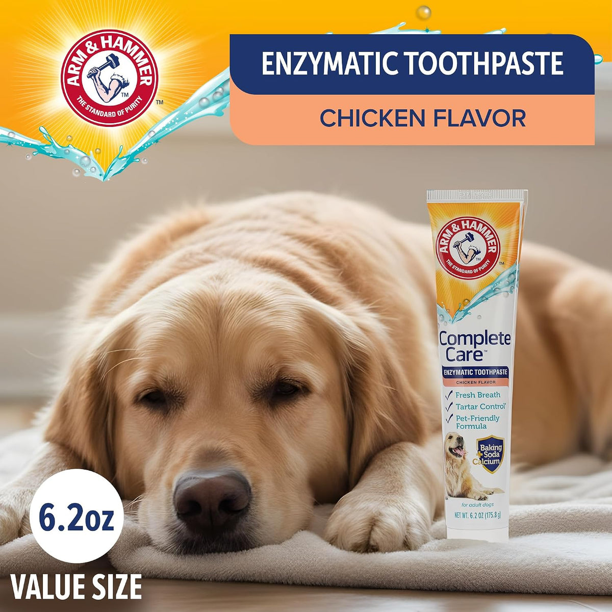 Arm & Hammer Complete Care Enzymatic Dog Toothpaste, Chicken, 6.2 oz - view 3