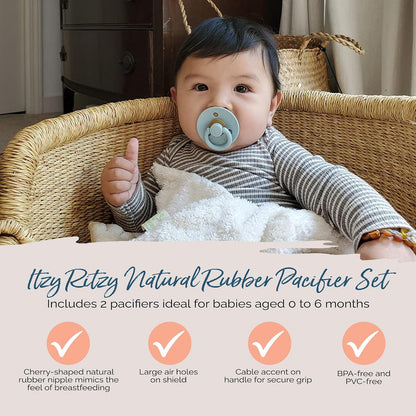 Itzy Ritzy Natural Rubber Dummies 0-6 Months, Set of 2, Harbor & Coast - view 5