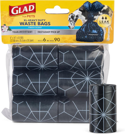 Glad for Pets Extra Large Scented Dog Poop Bags, Fresh Scent, 90 Count