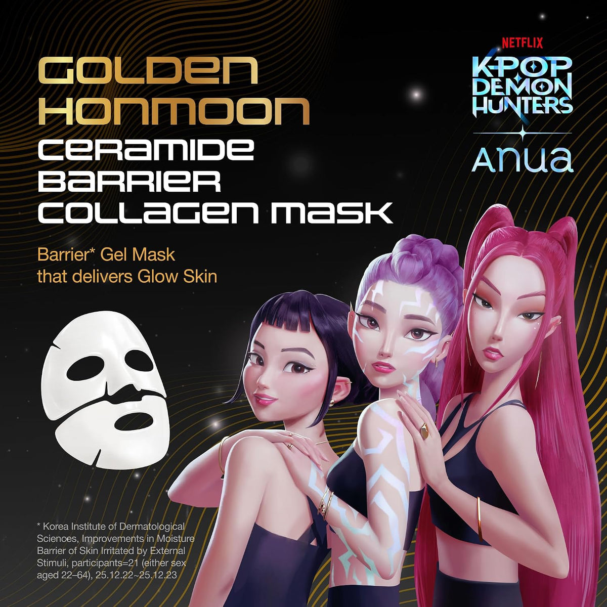 Anua Ceramide Barrier Collagen Hydrogel Mask, K-Pop Demon Hunters, 4 Masks - view 2