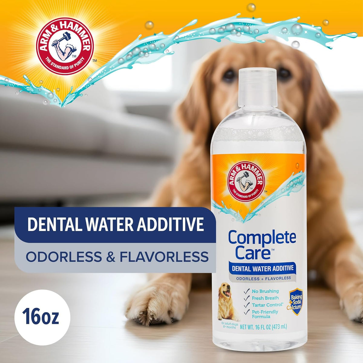 Arm & Hammer Complete Care Dog Dental Water Additive, 16 fl oz (480 ml) - view 3