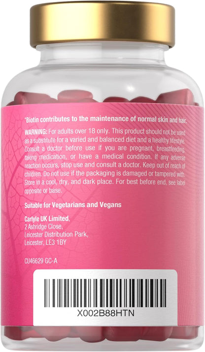 Carlyle Biotin Gummies 10,000 mcg, Strawberry Flavour, 120 Count - view 5