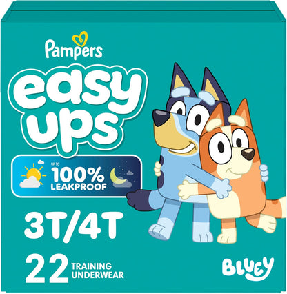 Pampers Easy Ups Bluey Training Pants Size 5 (3T-4T), 22 Count