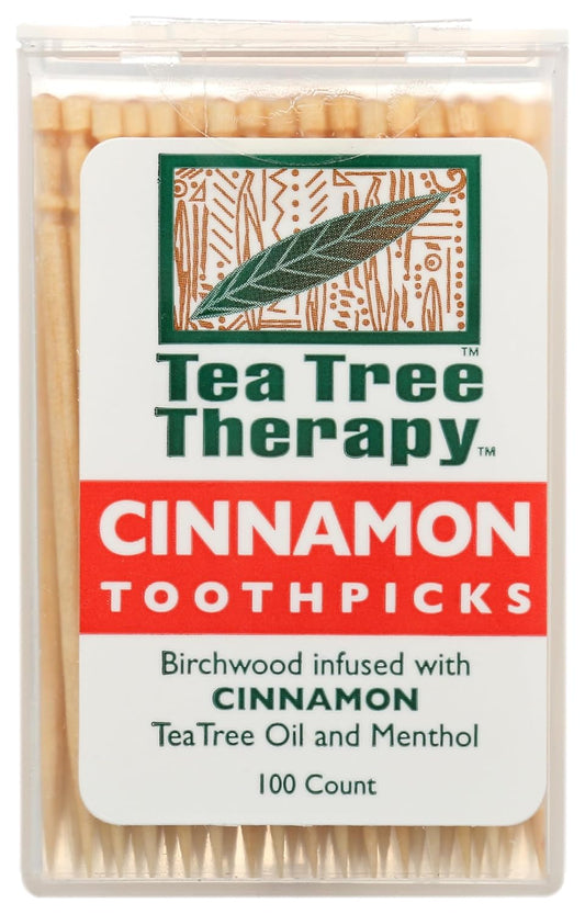 Tea Tree Therapy Cinnamon Toothpicks, 100 Count