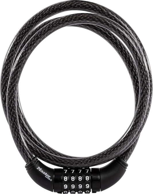 Master Lock 5 ft Resettable Combination Bike Cable Lock, 8370D