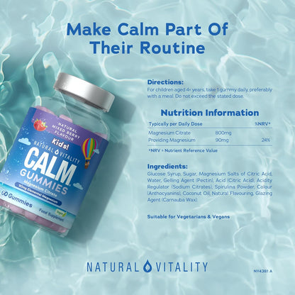 Natural Vitality Calm Kids Magnesium Gummies, Mixed Berry, 2-Month Supply - view 4