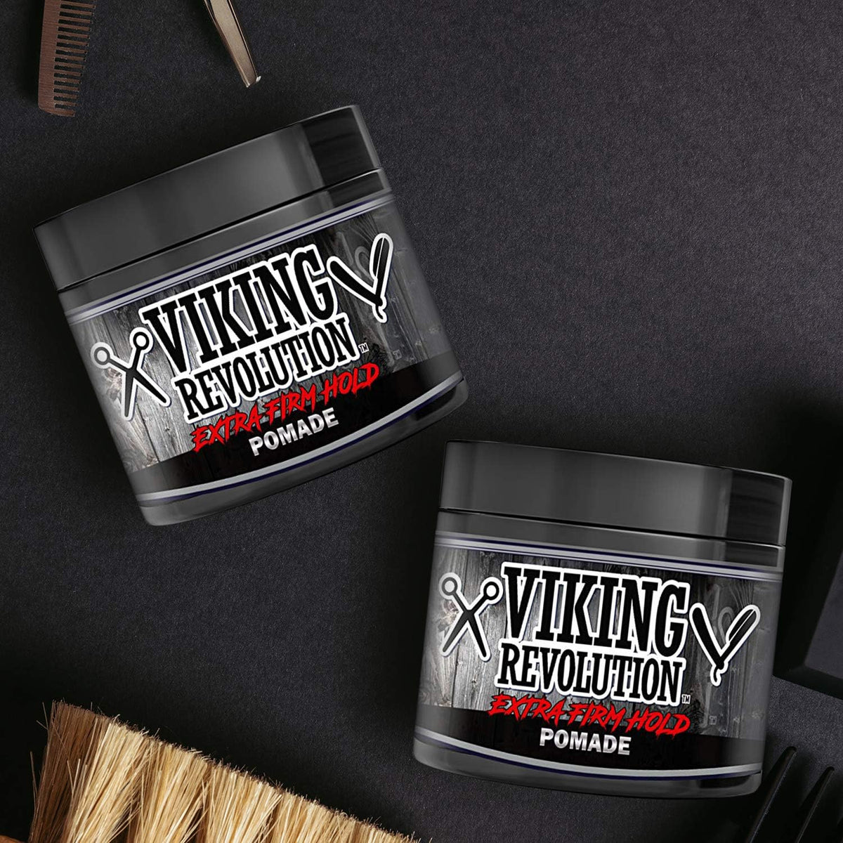Viking Revolution Extreme Hold Pomade Extra Firm High Shine 4 oz, Pack of 2 - view 3