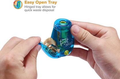 Bostitch Twist-n-Sharp Handheld Pencil Sharpener for Kids, Blue - view 3