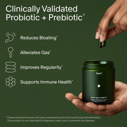 Seed DS-01 Daily Synbiotic Probiotic + Prebiotic, 30-Day Supply with Jar - view 2