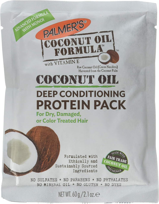 Palmer's Coconut Oil Formula Deep Conditioning Protein Pack, 2.1 oz, Pack of 2