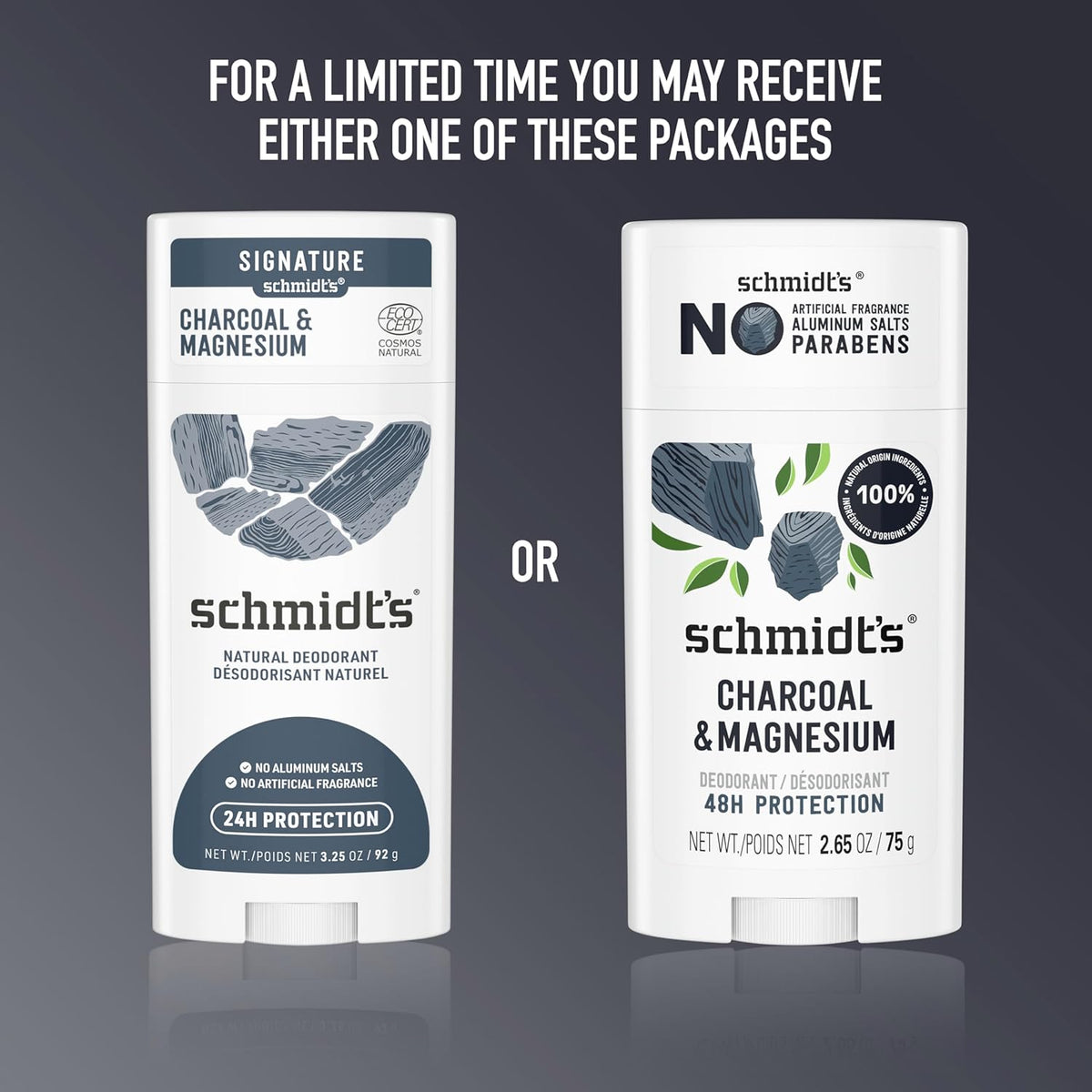 Schmidt's Natural Deodorant Charcoal + Magnesium 2.65 oz - view 3