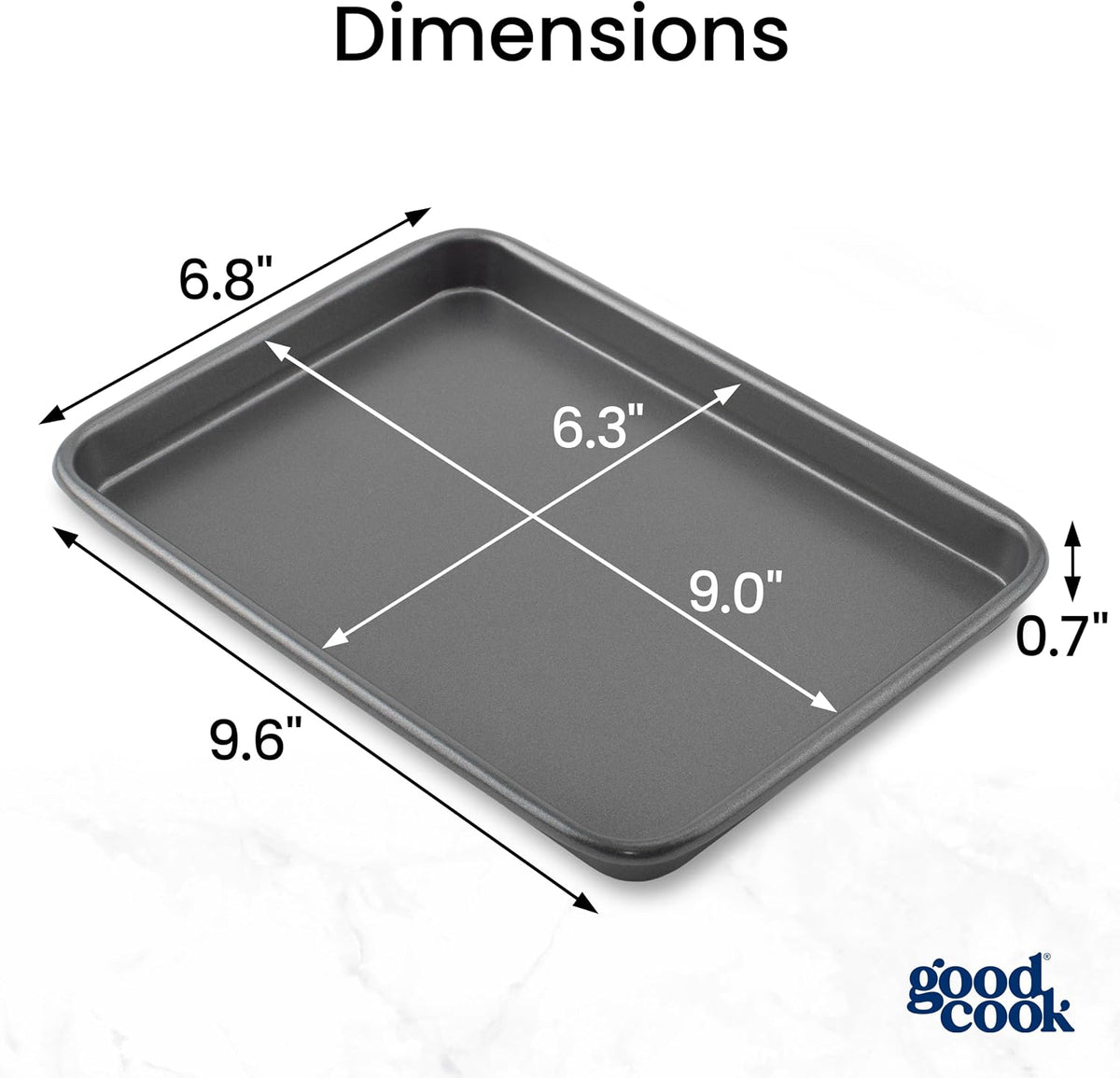 GoodCook Toaster Oven Mini Baking Sheets, Set of 2, 9 x 6.2 Inch — alternate product view