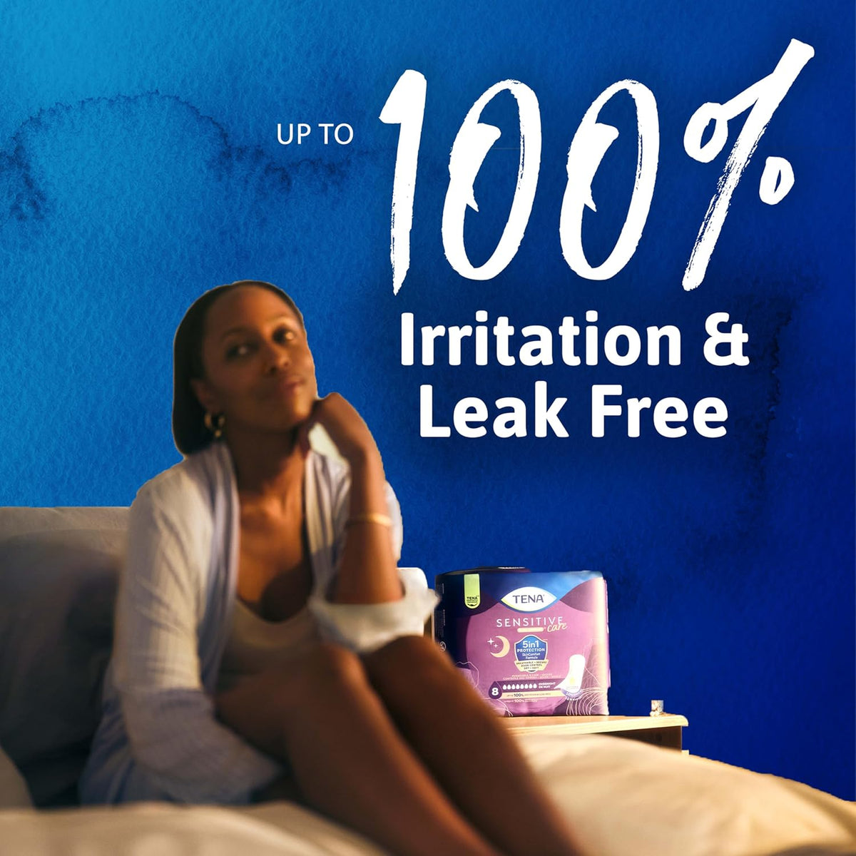 TENA Sensitive Care Overnight Incontinence Pads, Extra Coverage, 90 Count - view 4