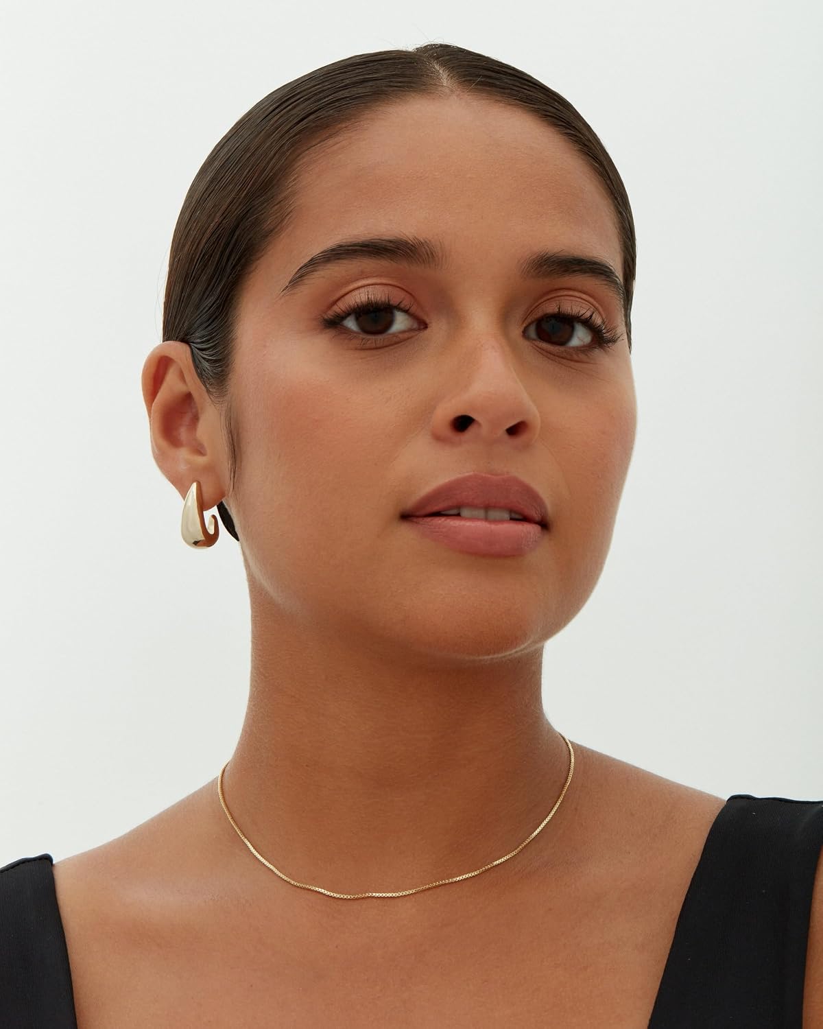 PAVOI Statement Huggie Earrings, 925 Silver Post, 14K Gold Plated - view 5