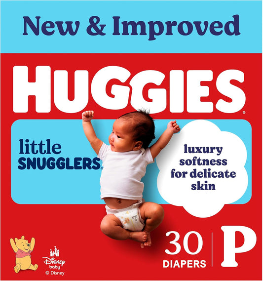 Huggies Little Snugglers Nappies Size Preemie, 30 Count
