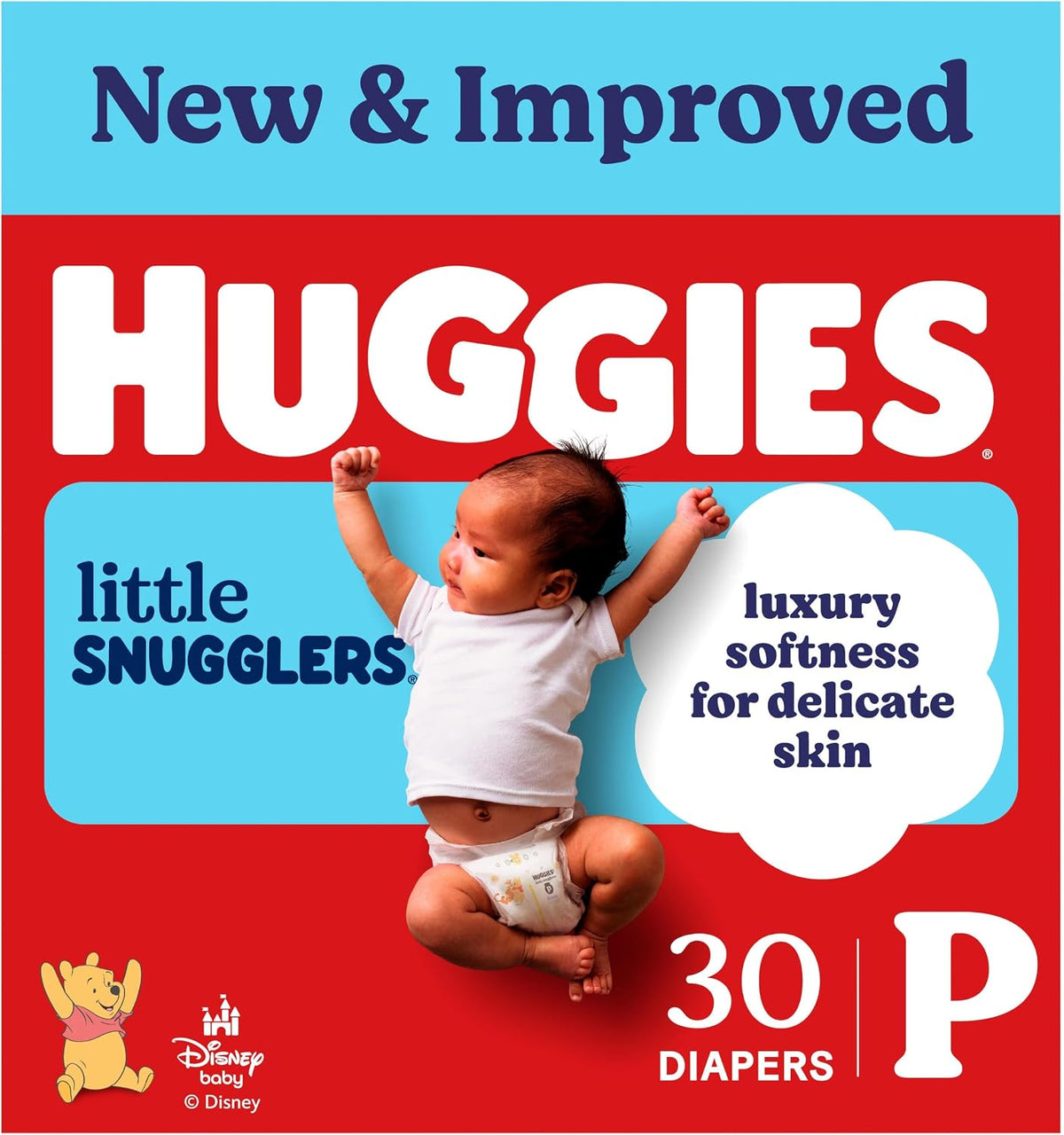 Huggies Little Snugglers Nappies Size Preemie, 30 Count — product view