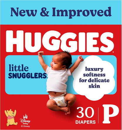Huggies Little Snugglers Nappies Size Preemie, 30 Count