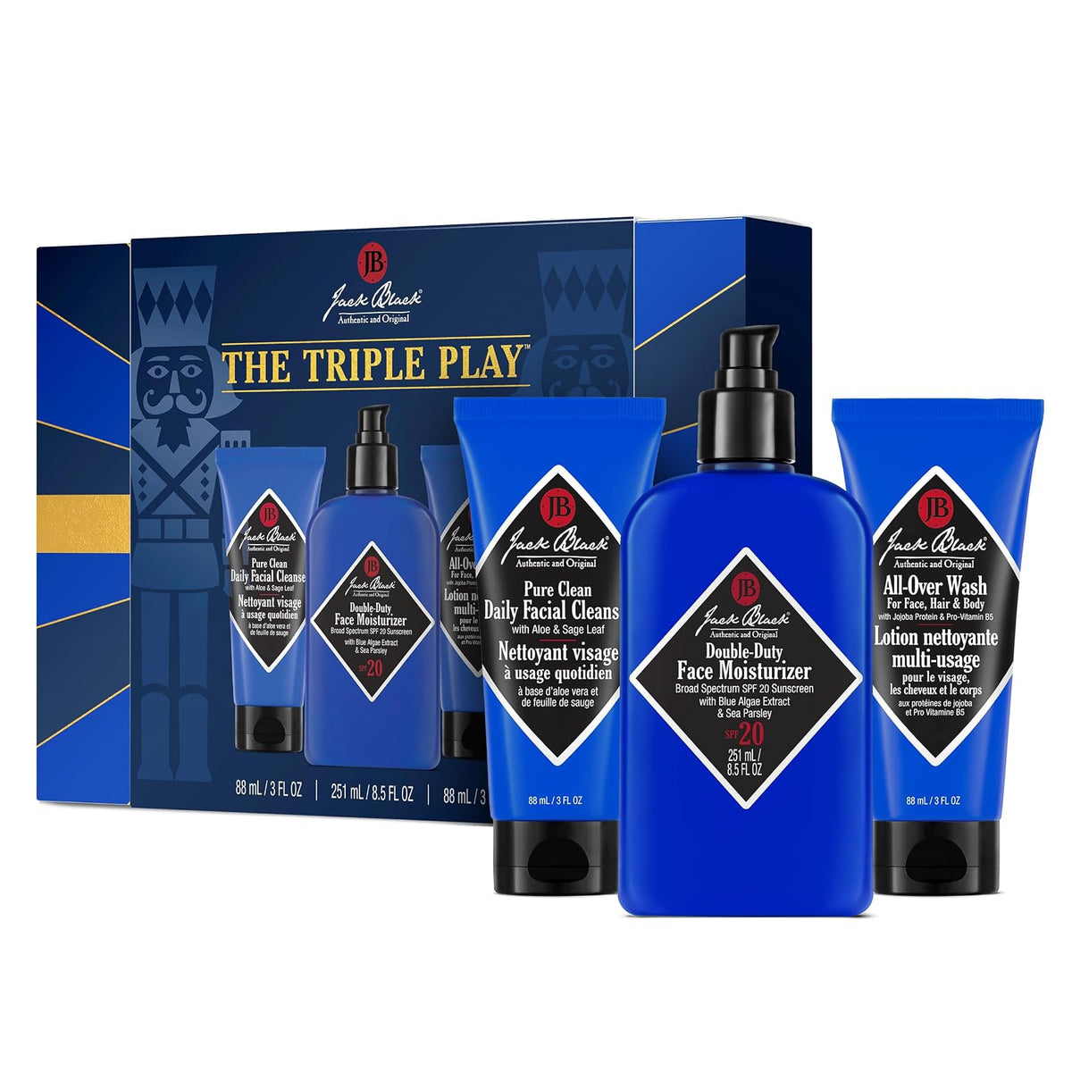 Jack Black Triple Play Men's Skin Care Set for Face — product view