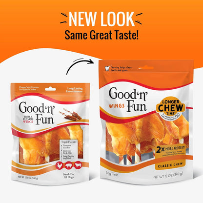 Good 'n' Fun Triple Flavor Wings Dog Chews, 12 oz - view 3