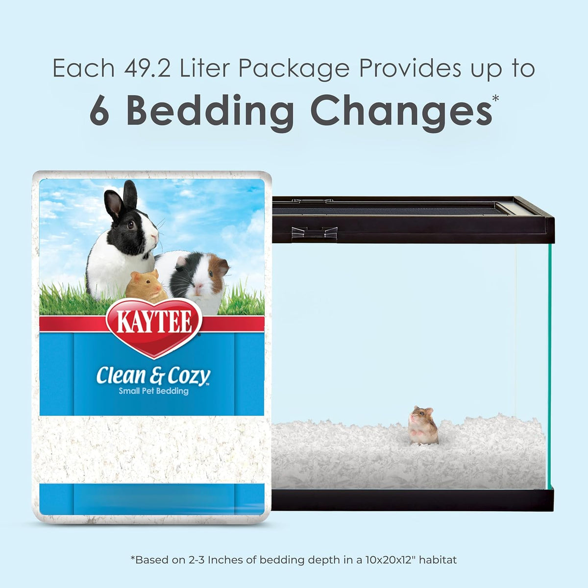 Kaytee Clean & Cozy Paper Bedding for Small Animals, White, 49.2 Litres — alternate product view