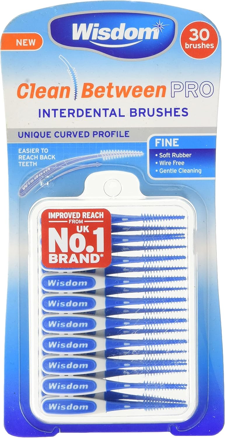 Wisdom Clean Between Pro Interdental Brushes Fine, Pack of 3, 90 Count