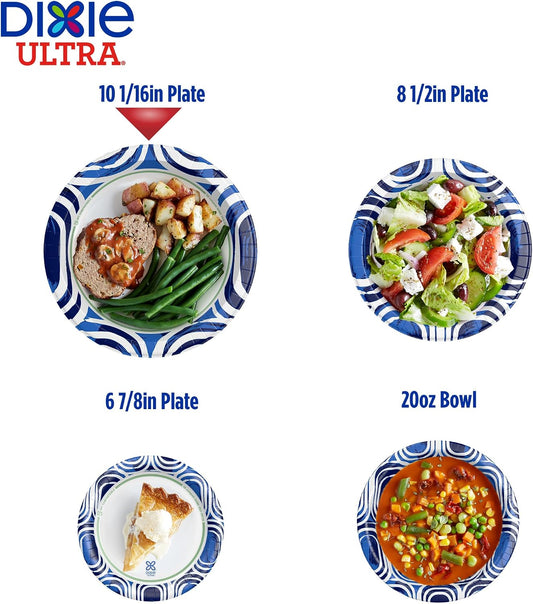 Dixie Ultra Large Paper Plates, 10 Inch, Heavy Duty, 172 Count - view 2