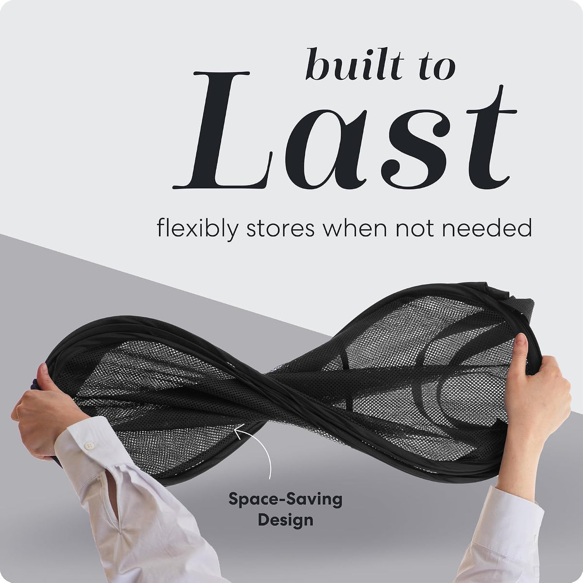 Handy Laundry Collapsible Mesh Pop-Up Hamper with Side Pocket, Pack of 2 - view 4