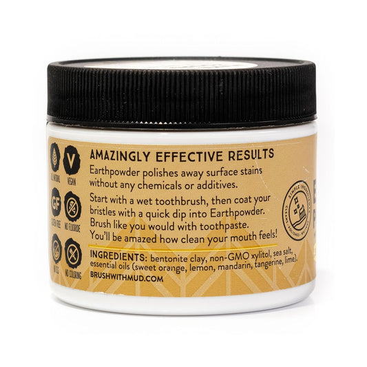 Redmond Earthpowder All Natural Tooth and Gum Powder Citrus 1.8 oz Jar - view 2