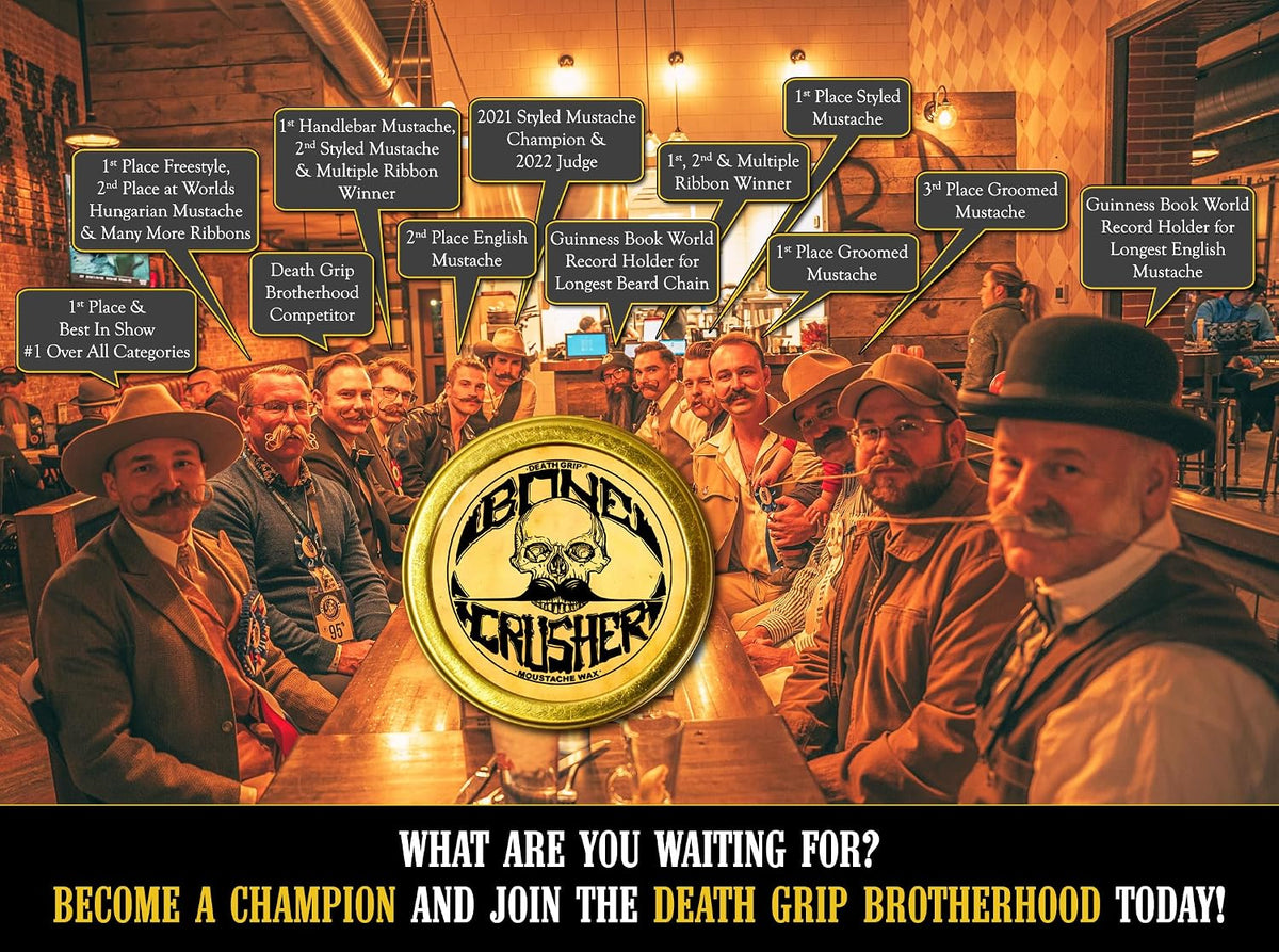 The Vintage Grooming Co. Death Grip Bone Crusher Moustache Wax 1 oz - view 4