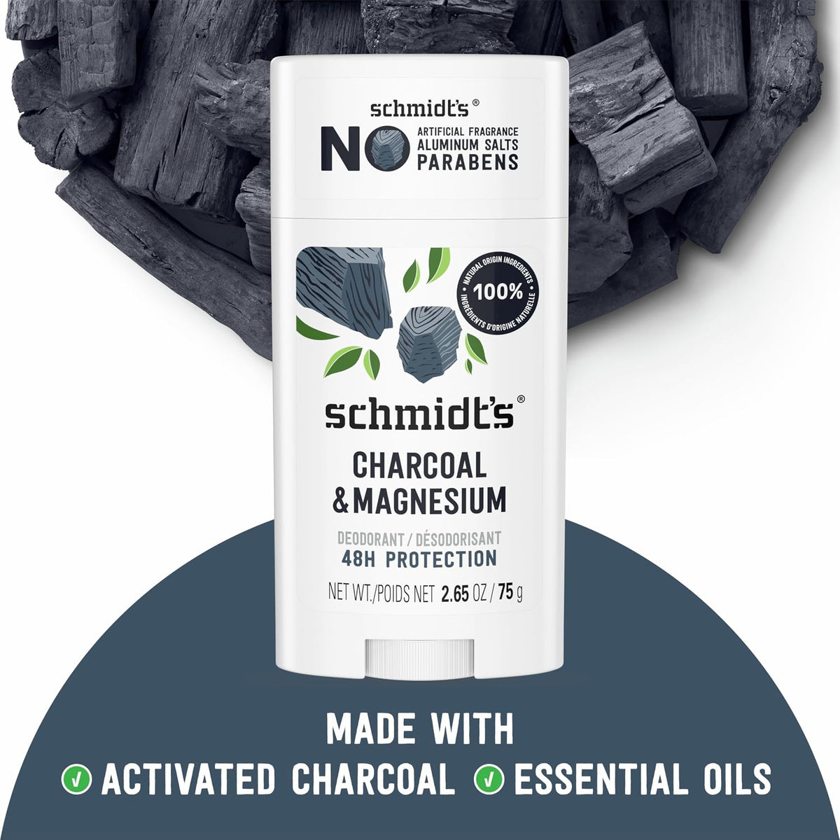 Schmidt's Natural Deodorant Charcoal + Magnesium 2.65 oz - view 6