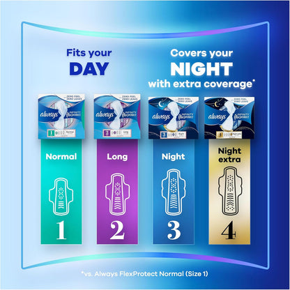 Always Infinity FlexProtect Sanitary Towels Size 1 Normal, 6 Packs of 12 - view 6