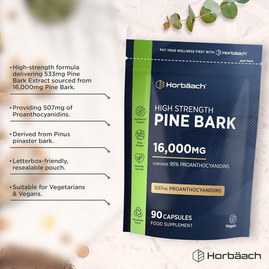 Horbaach Pine Bark Extract Capsules 16,000mg - view 2