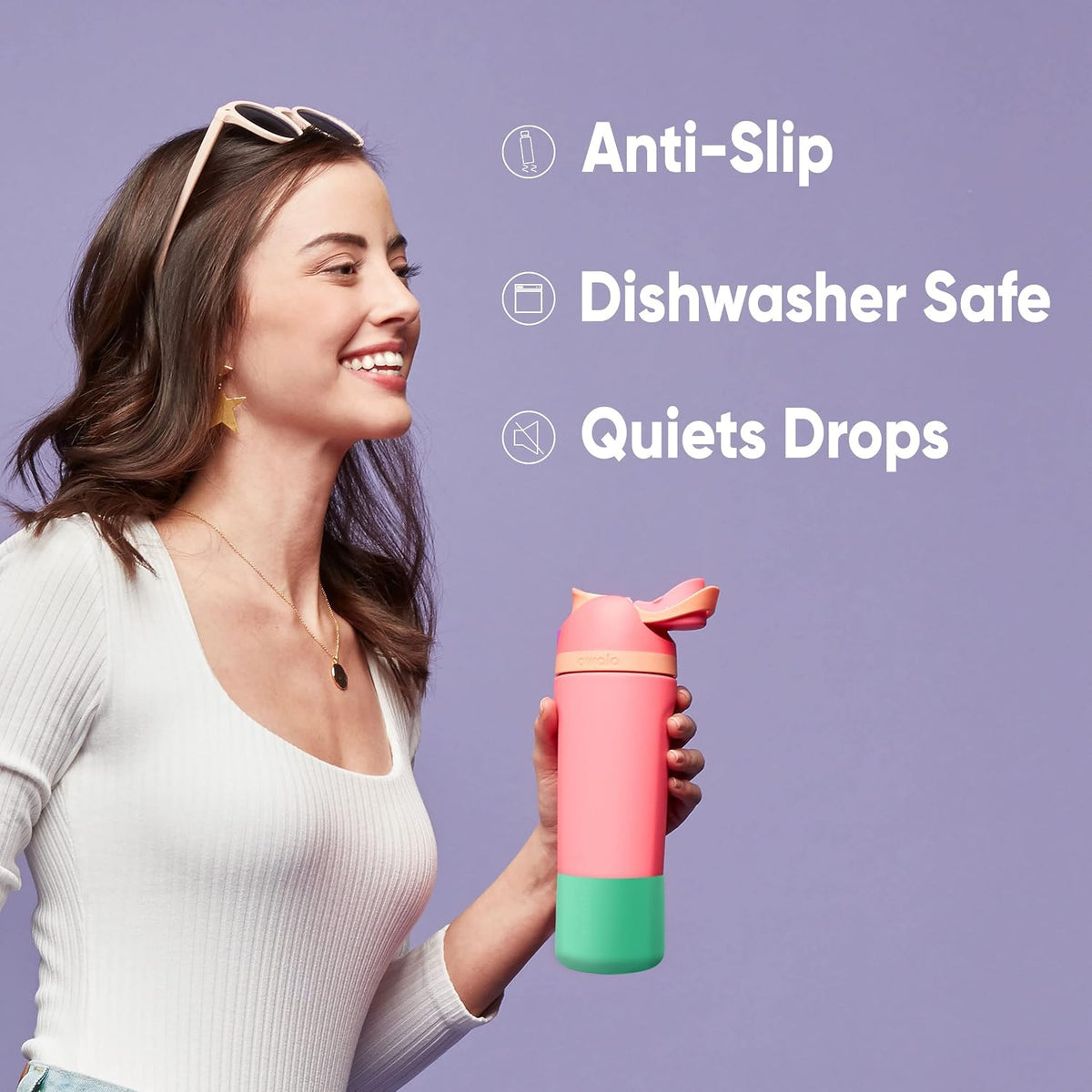 Owala Silicone Water Bottle Boot for 32 oz Bottles, Blue - view 3