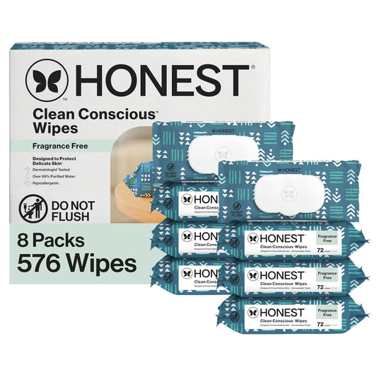 The Honest Company Multi-Use Baby Wipes, Balance Blues, 576 Count