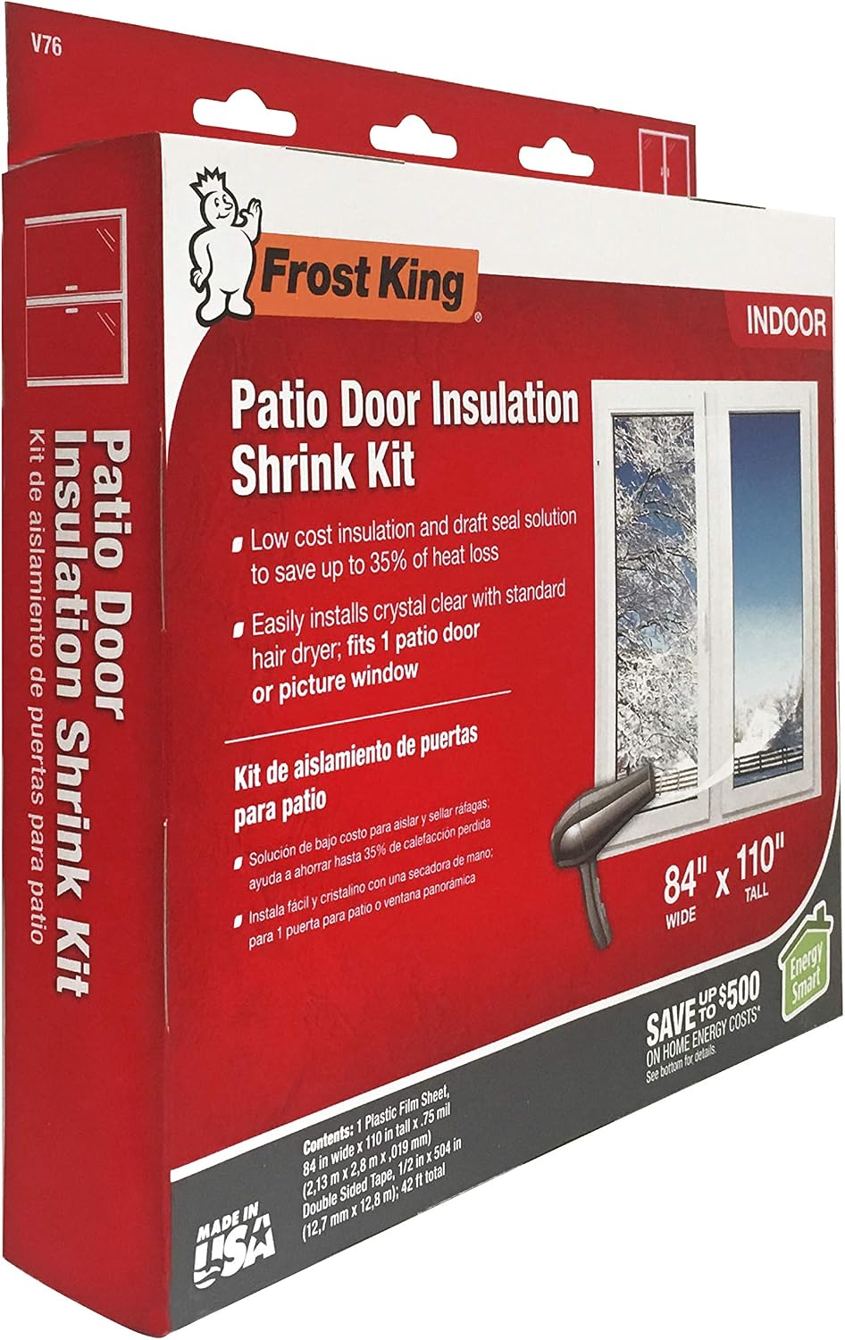 Frost King V76H Indoor Shrink Window Kit, 84 x 110 Inch - view 4
