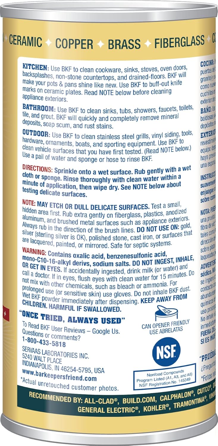 Bar Keepers Friend Cleanser Powder 12 oz (340 g) — alternate product view