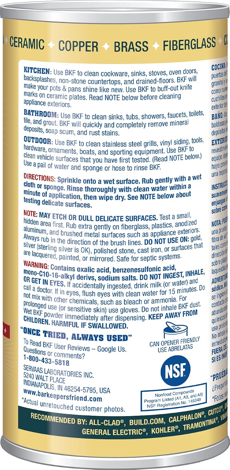 Bar Keepers Friend Cleanser & Polish 12 oz with Airtight Lid - view 2