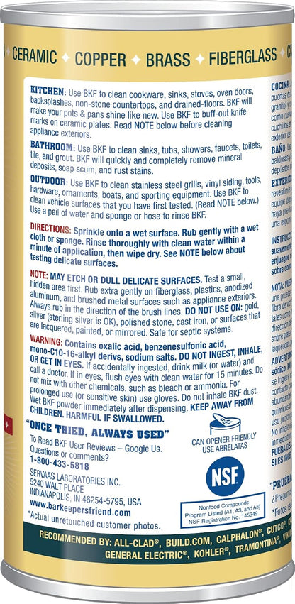 Bar Keepers Friend Cleanser & Polish 12 oz with Airtight Lid - view 2