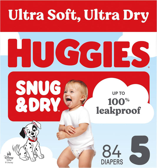 Huggies Snug & Dry Nappies Size 5 (25-37 lbs), 84 Count