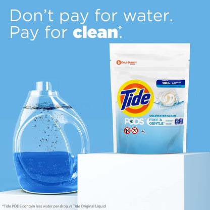 Tide PODS Free & Gentle Laundry Detergent, 31 Count - view 4