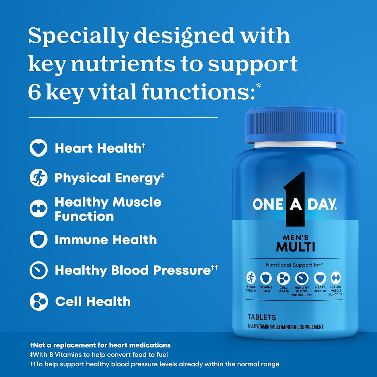 One A Day Men's Multivitamin with Vitamin D, Zinc and B Vitamins, 200 Count - view 3