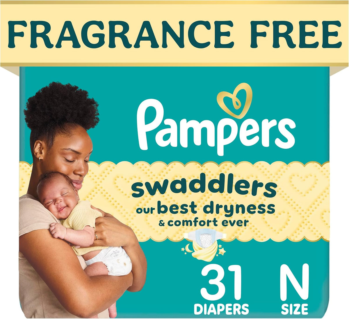 Pampers Swaddlers Newborn Nappies (up to 10 lbs), 31 Count