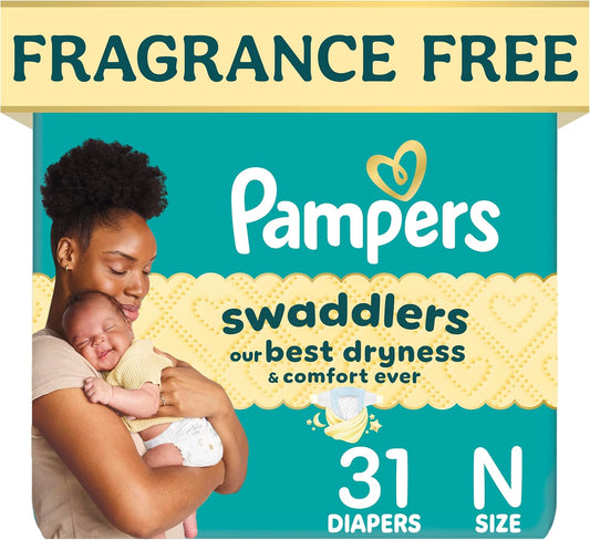 Pampers Swaddlers Newborn Nappies (up to 10 lbs), 31 Count
