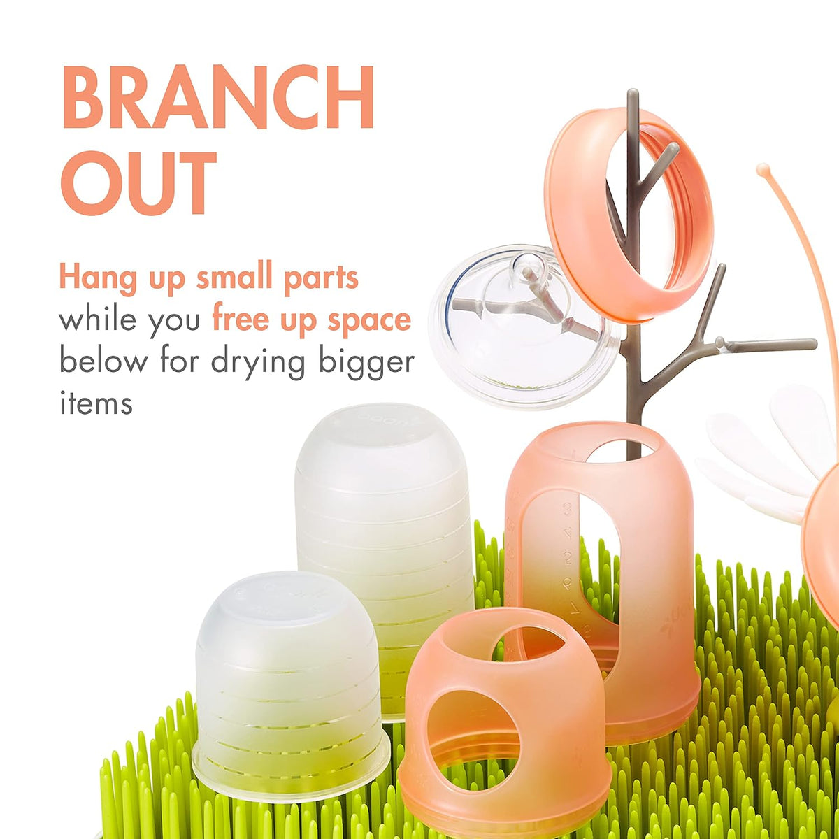 Boon Lawn Countertop Baby Bottle Drying Rack Bundle with Twig and Stem - view 5