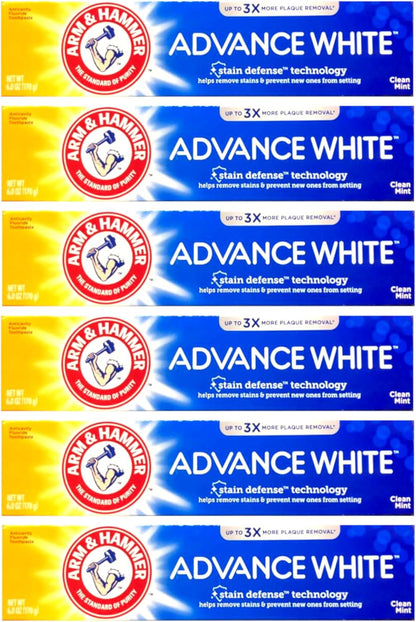 Arm & Hammer Advance White Extreme Whitening Toothpaste 6 oz, Pack of 6