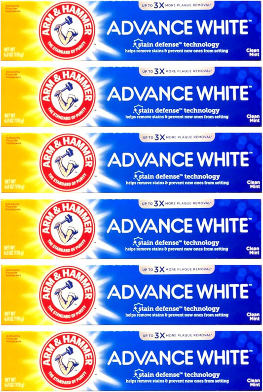 Arm & Hammer Advance White Extreme Whitening Toothpaste 6 oz, Pack of 6