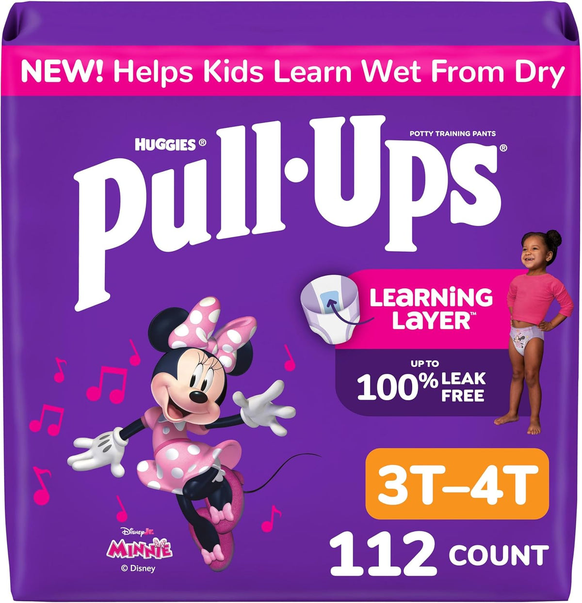Pull-Ups Girls' Potty Training Pants, Size 3T-4T, 112 Count — product view