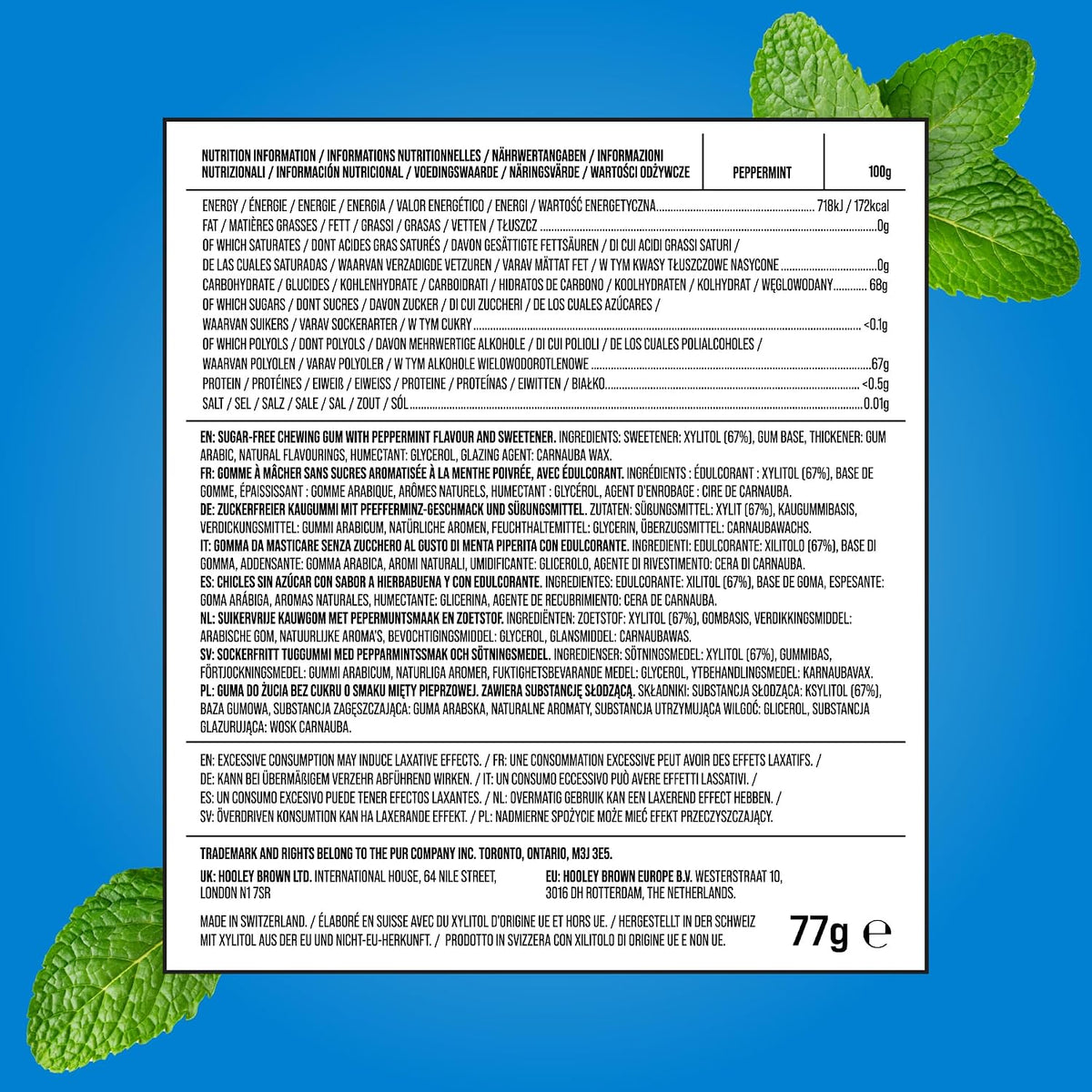 PUR Gum Peppermint Xylitol Chewing Gum 165 Count — alternate product view